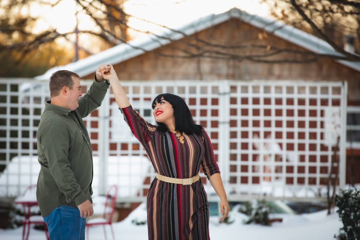 Mark & Joseline’s Cozy In-Home Engagement Photos in Wrightsville PA
