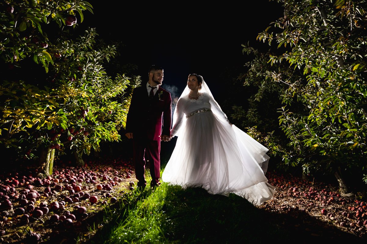 Evening light portraits from a Brown’s Orchard wedding in York County