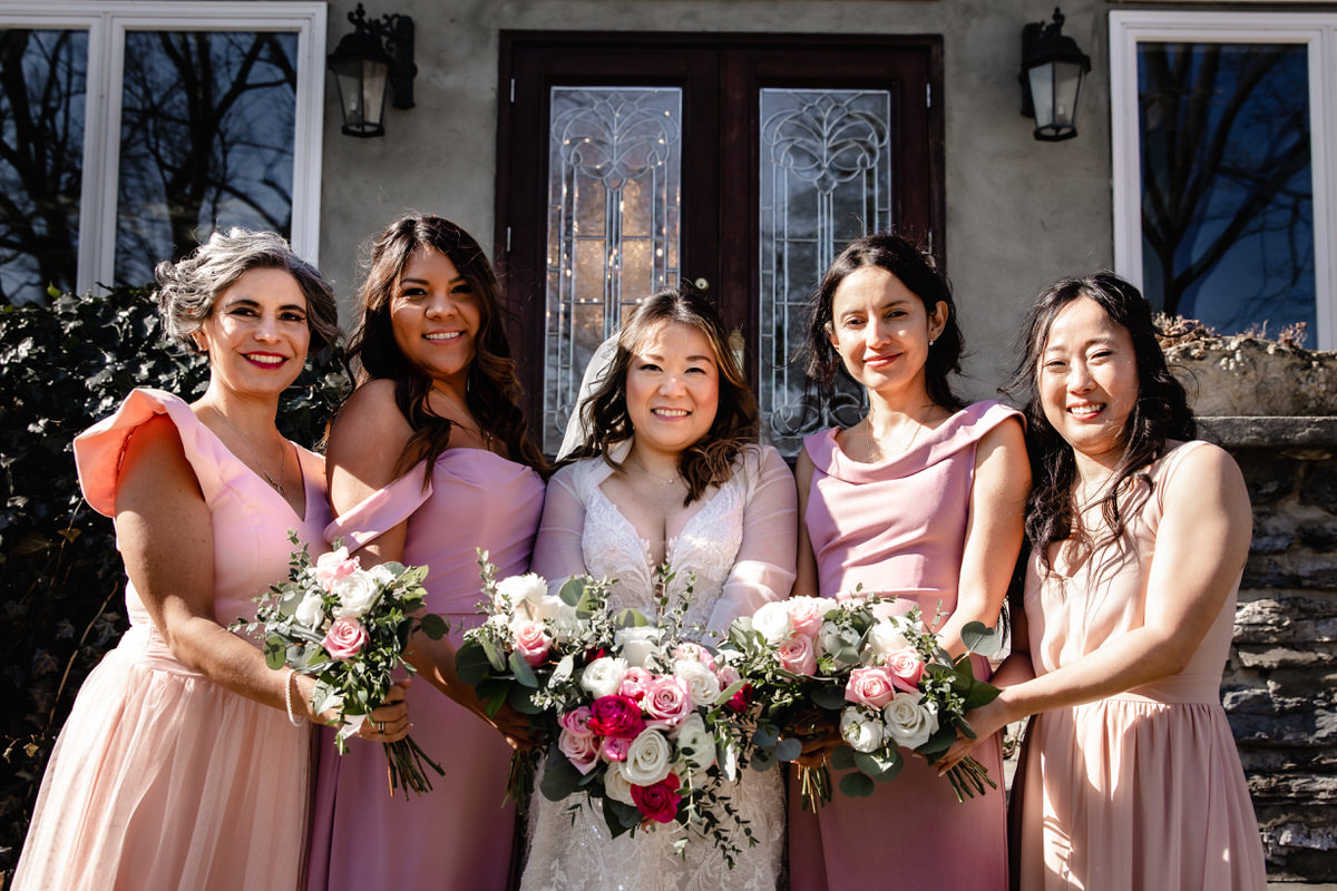 Bridal portraits right outside the Conservatory doors